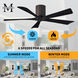 Atlas Irene-5H 42 inch Textured Bronze with Matte Black Blades Flush Mount Paddle Fan